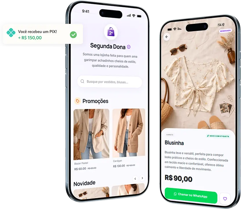 Mockup da vitrine da loja